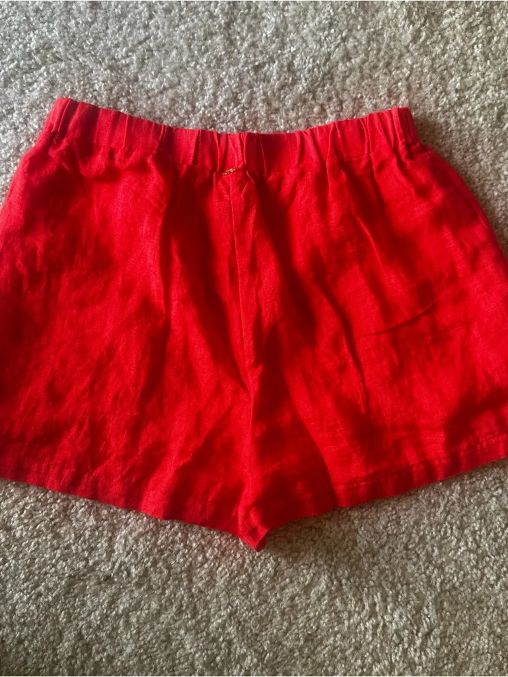 PQ Swim Women’s 100% LINEN Red Shorts Size XS / S Beach Lounge Resort NWOT - Picture 4 of 11